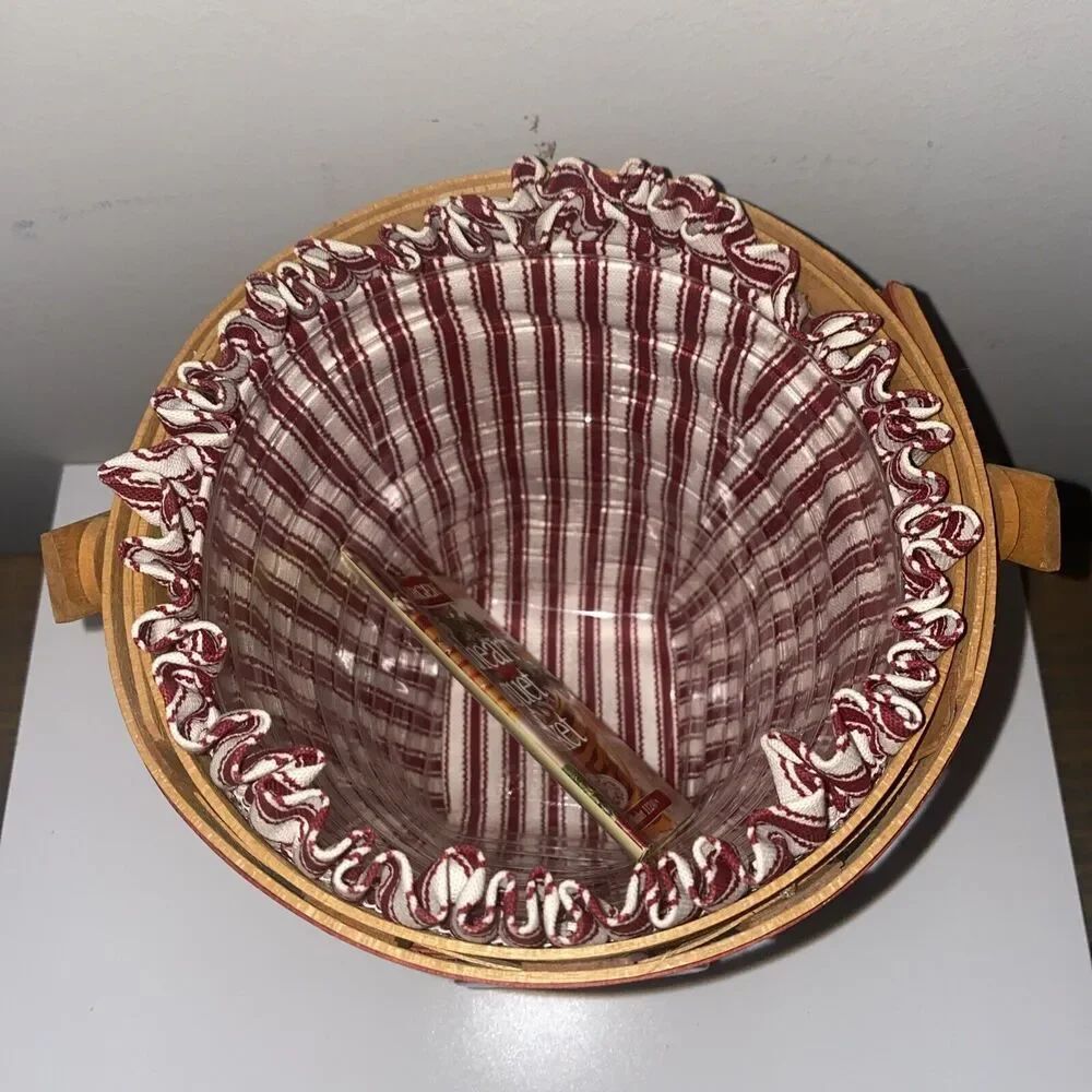Longaberger 1996 Sweetheart Bouquet Basket Combo Protector Liner & Tie-On - Picture 4 of 9